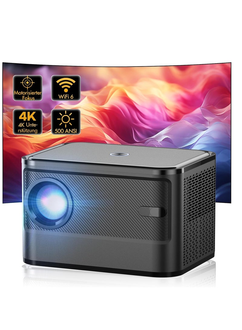 بروجكتور ذكي بخاصية التركيز الأوتوماتيكية، نظام أندرويد مدمج، تقنية تصحيح الانحراف، دقة FHD 1080P، واي فاي 6، دعم بلوتوث، سينما منزلية 150ANSI، مناسب لأجهزة الأندرويد وiOS واللاب توب والتابلت. - Image 1