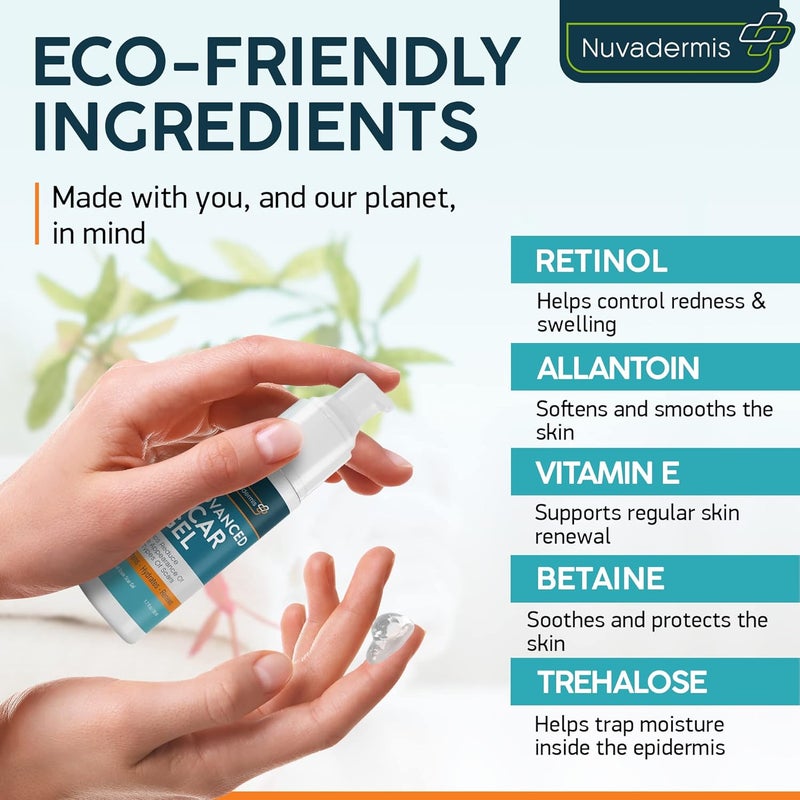 Nuvadermis مجموعة العناية بالندبات من نوفاديرميس: جل متقدم للندبات وشريط سيليكون للندبات - Image 2