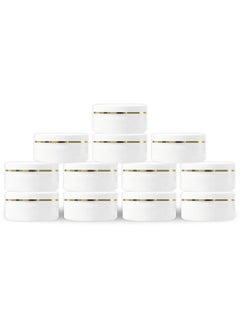 MYOC White Plastic Jar Storage Container with Dome Shape Golden Rim Portable Refillable & Reusable Cosmetic Empty Screw Cap Jar for Preparations of Face Cream Lip Balm Lotion Gel Each 50 GM Pack of 12 - pzsku/ZF0EBDE13EB73C86BD4EFZ/45/_/1736425799/c0383198-0e80-4427-94a4-5b47a027a6eb