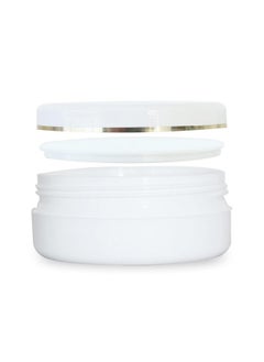 MYOC White Plastic Jar Storage Container with Dome Shape Golden Rim Portable Refillable & Reusable Cosmetic Empty Screw Cap Jar for Preparations of Face Cream Lip Balm Lotion Gel Each 50 GM Pack of 12 - pzsku/ZF0EBDE13EB73C86BD4EFZ/45/_/1736425801/66c23219-33d8-48d5-a951-624275916f72