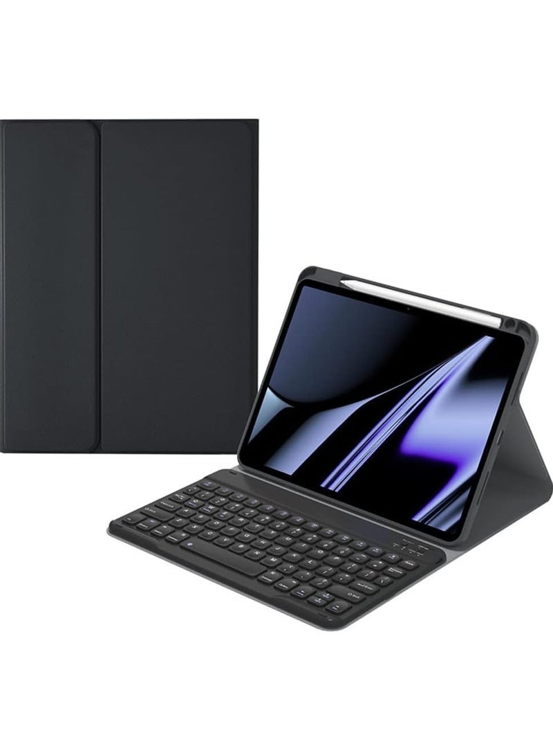 TIGER Keyboard Case for iPad 10.2" 9th, 8th, 7th Generation – Magnetically Detachable Wireless Keyboard with Pencil Holder for iPad 9, iPad 8, iPad 7, Air 3, Pro 10.5 – Black - Image 1
