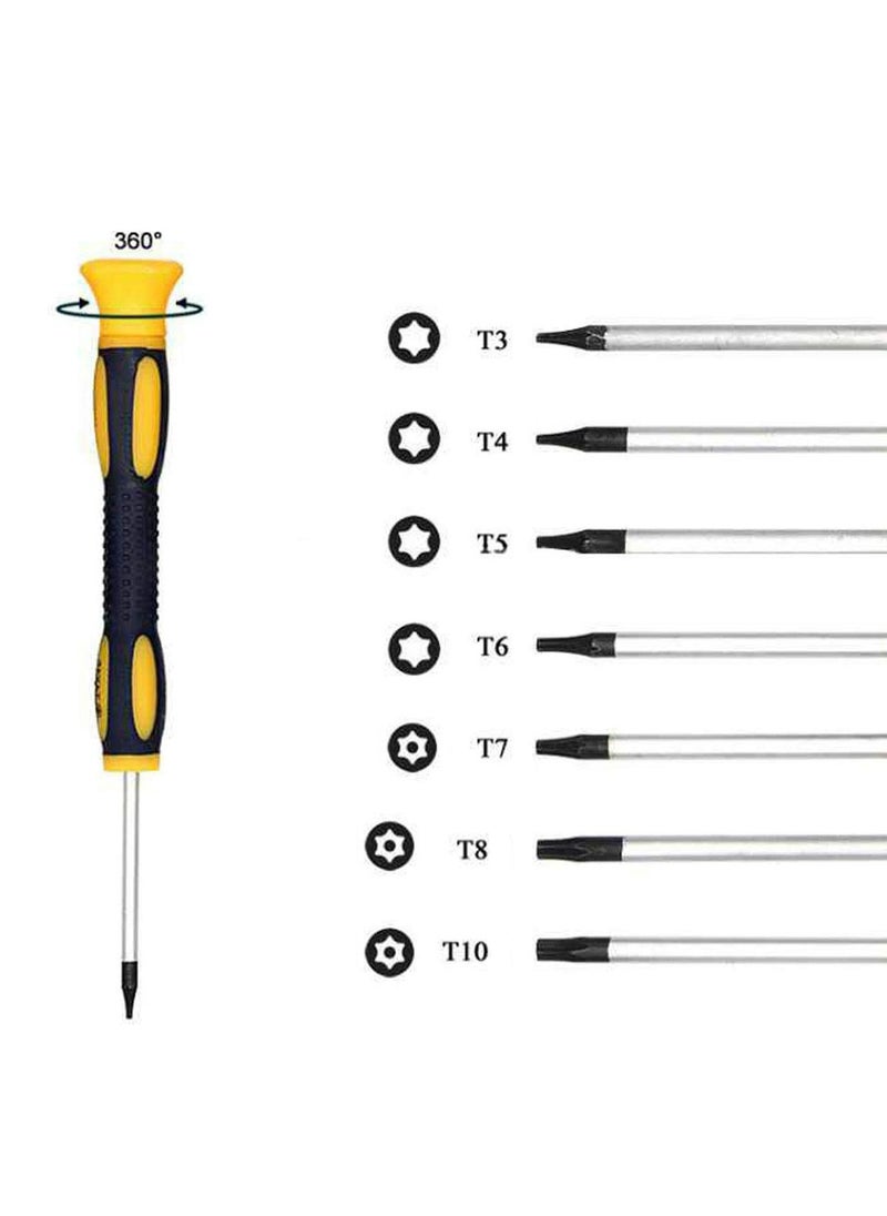 Screwdrivers Set, Screwdriver Set star Screwdrivers with T3 T4 T5 T6 T7 T8 T10, ESD Tweezers, Slotted Camera, Computer, and Repair Kit