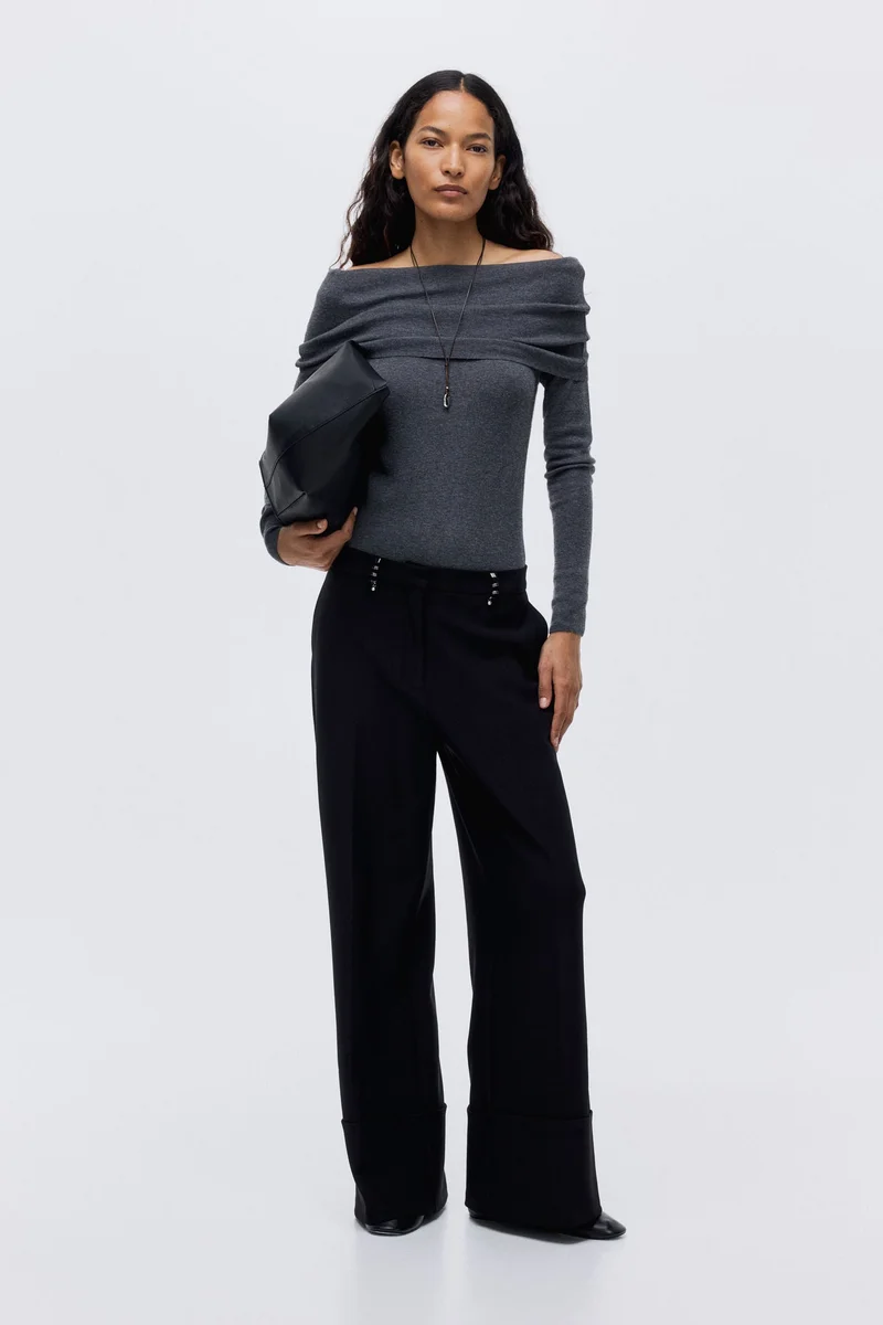 H&M Rivet-detail tailored trousers