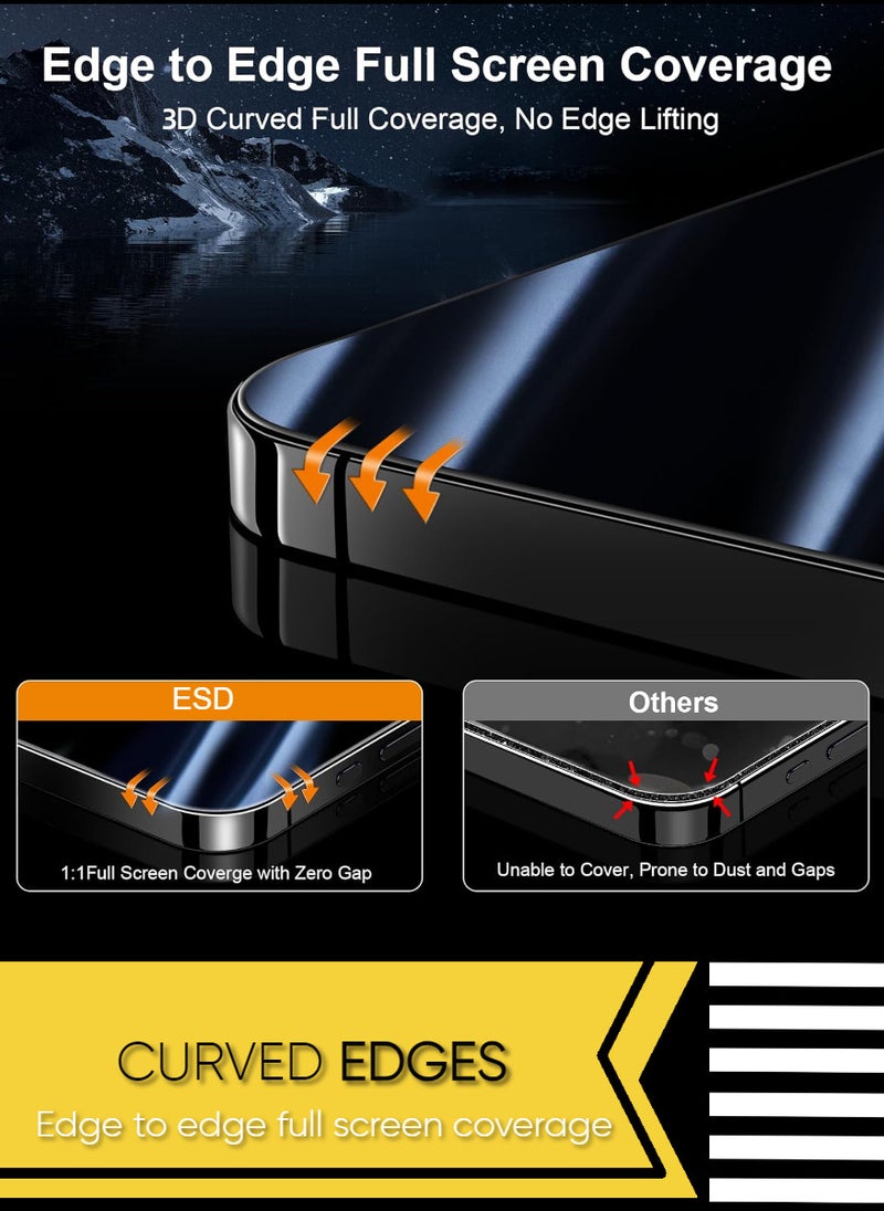 ESD 2 Pieces Tempered Dustproof Privacy Glass Screen Protector Compatible For iPhone XS Max - Image 4