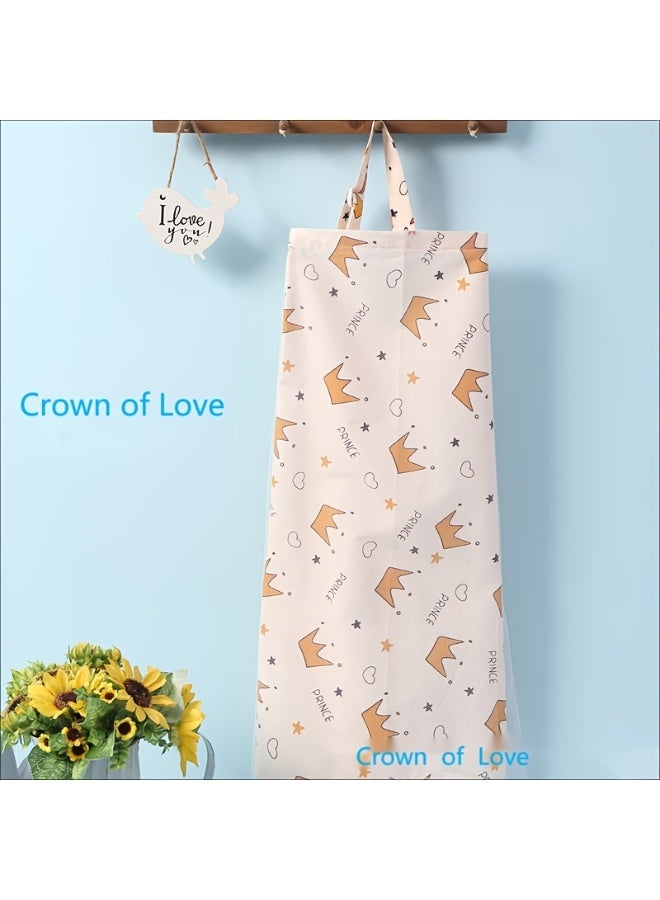 Double layer privacy nursing apron, multi-purpose nursing cover, machine washable nursing cover, suitable for outdoor use by mothers, mesh breathable nursing shawl! (Love Crown) - Image 1