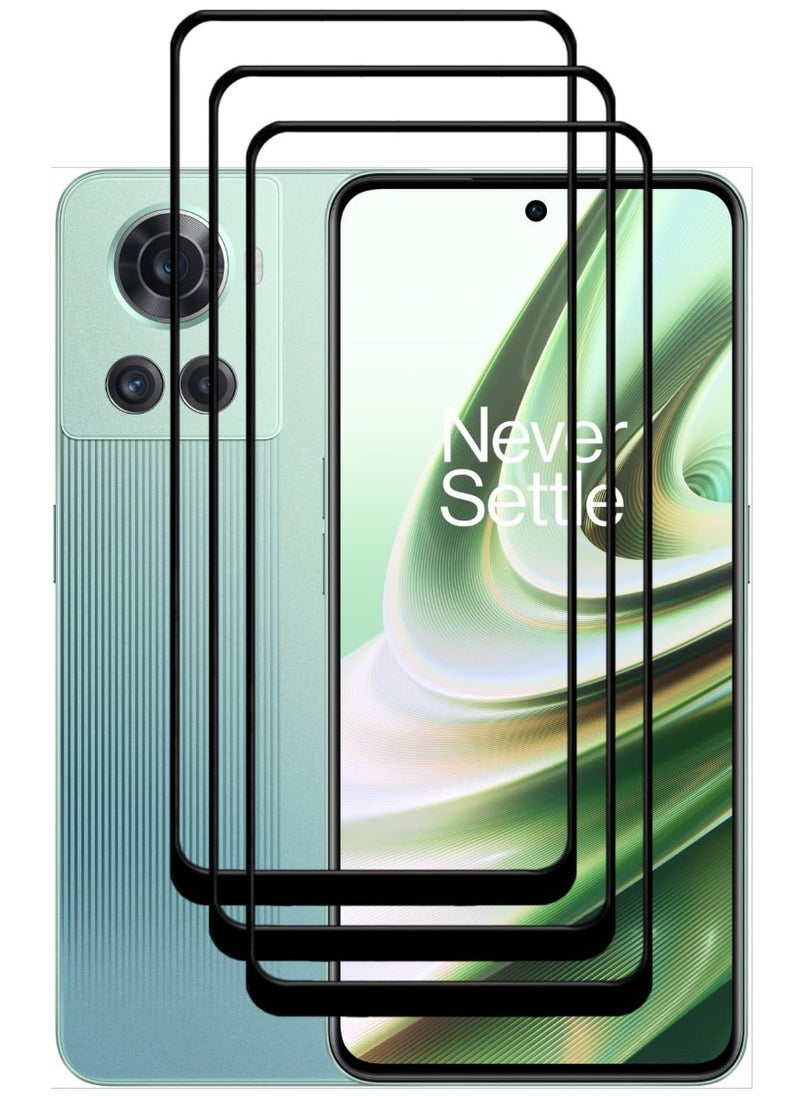 ACLIX 3 Pieces Antistatic ESD Dustproof Premium Quality High Definition Tempered Glass Screen Protector Designed For OnePlus 10R - Image 1