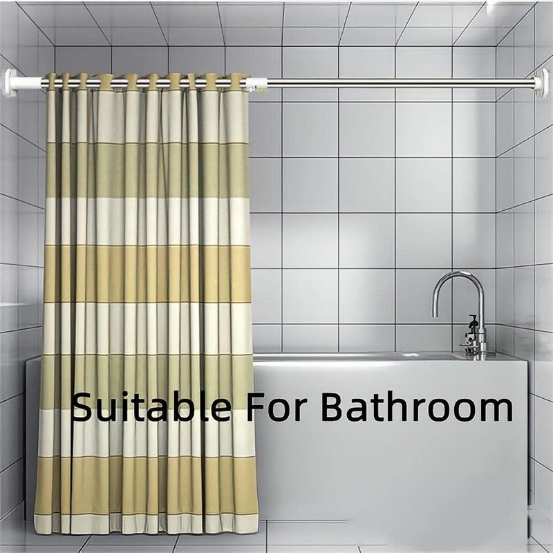 Adjustable Tension Shower Curtain Rod 92 130cm Rust Proof For Bathroom Kitchen Wardrobe - Image 4