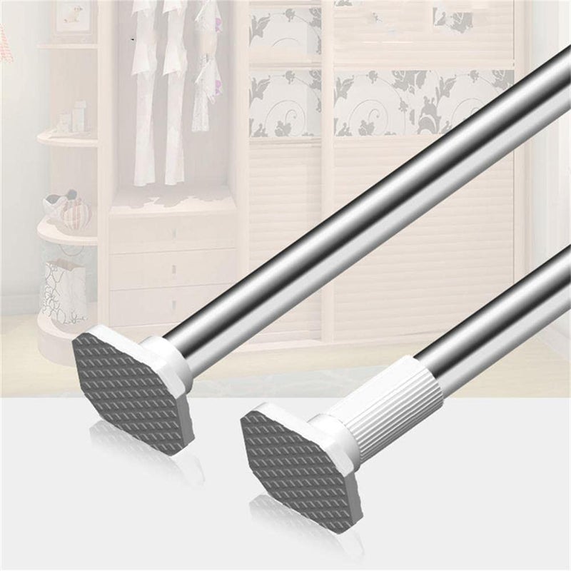 Adjustable Tension Shower Curtain Rod 92 130cm Rust Proof For Bathroom Kitchen Wardrobe - Image 2