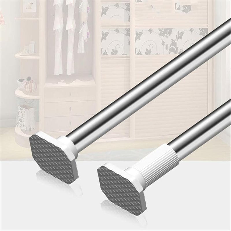 Adjustable Tension Shower Curtain Rod 92 130cm Rust Proof For Bathroom Kitchen Wardrobe - Image 1
