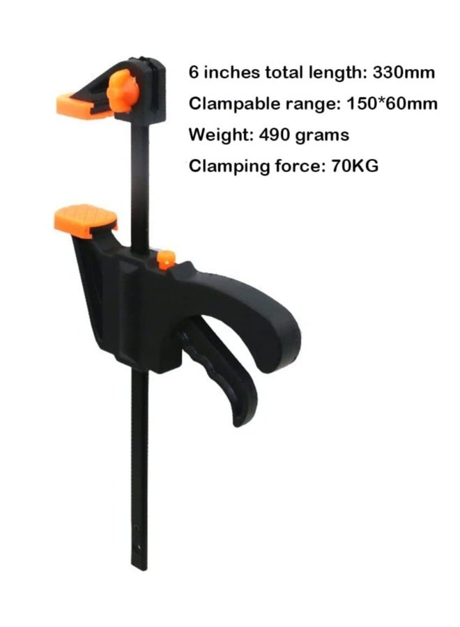 Quick Grip Clamps, Woodwork Ratchet Bar Clamp F Wood Clamps Set One Handed for Fast and Easy Clamping Applications distance 2 Pack 6 inch - Image 5