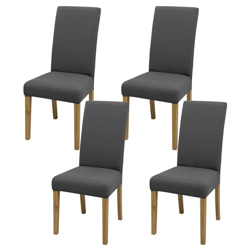 BIETYONE Stretch Dining Chair Covers Set of 4 Soft Removable Washable Kitchen Parsons Chair Slipcovers High Elastic Seat Protector for Home Hotel Banquet - Image 1