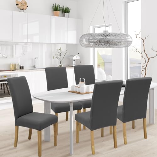 BIETYONE Stretch Dining Chair Covers Set of 4 Soft Removable Washable Kitchen Parsons Chair Slipcovers High Elastic Seat Protector for Home Hotel Banquet - Image 3