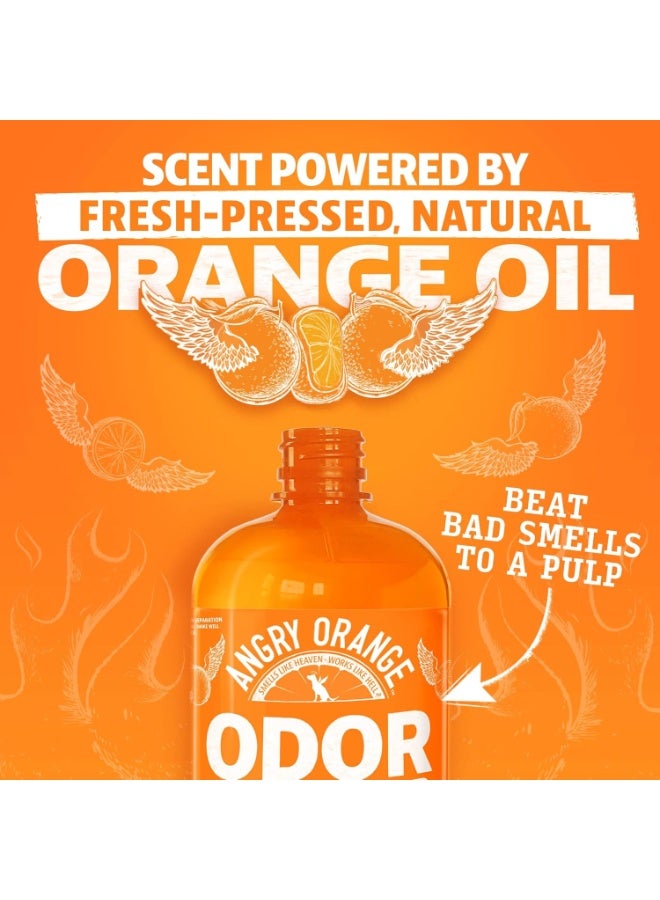 Angry Orange Pet Odor Eliminator Concentrate – 8oz Citrus Powered Concentrate for Strong Dog & Cat Urine Smells, Safe for Most Fabrics, Great for Carpets, Upholstery - Makes 128oz of Liquid - Image 3