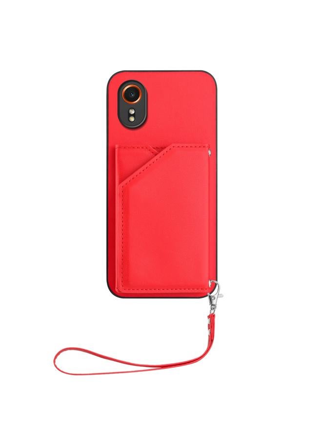 S-TOP Case For Samsung Galaxy Xcover 7 Skin Feel Four Card Slots Phone Case with Wrist Strap - Image 2