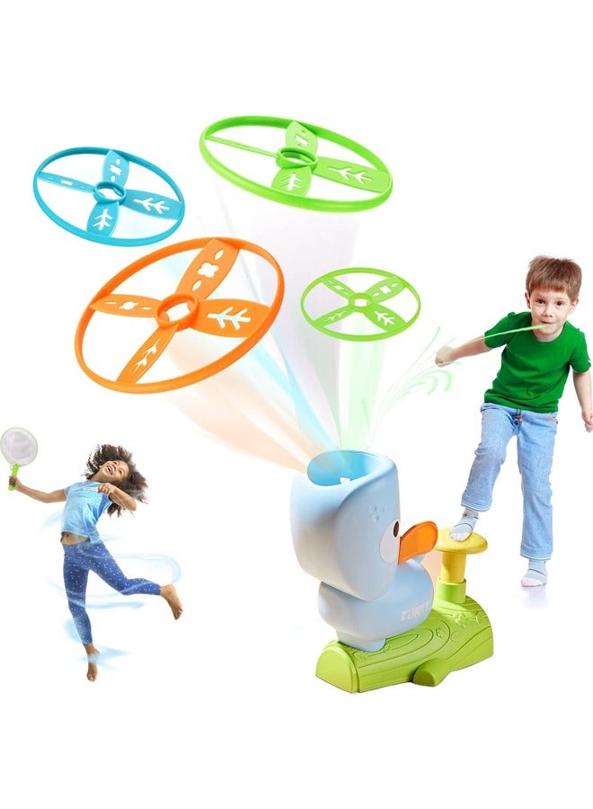 Hihonor Outdoor Flying Frisbee Toys,Flying Discs Launcher for Kids, Fly ...
