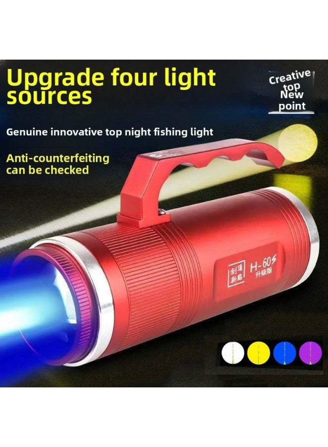 Innovative Vertex H-60s Fishing Laser Cannon Strong Light High Power Black Pit Fishing Lamp Blue Light Super Bright Luminous-Color:【h60s】light + Charge + Bag + 1.3  - Image 3
