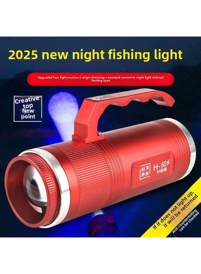 Innovative Vertex H-60s Fishing Laser Cannon Strong Light High Power Black Pit Fishing Lamp Blue Light Super Bright Luminous-Color:【h60s】light + Charge + Bag + 1.3  - Image 2