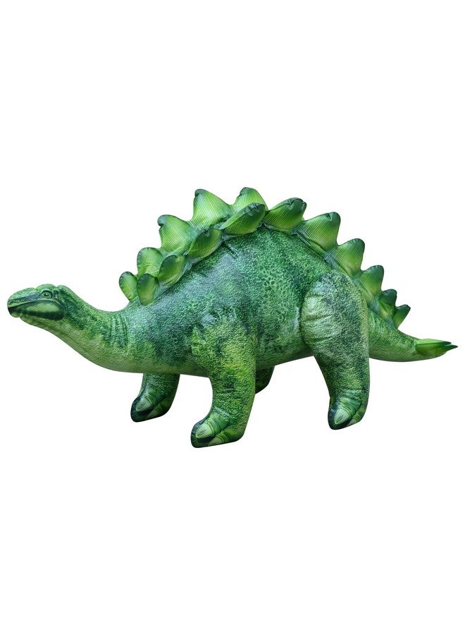 جيت كرييشنز لعبة ديناصور ستيجوسورس قابلة للنفخ من جيت كرييشنز، ارتفاع ٢٠ بوصة/طول ٤٦ بوصة، لون أخضر زمردي، مناسبة للمسبح، الحفلات، ديكور الحديقة، دعامة للصور، ديكور بطابع العصر الجوراسي - Image 1