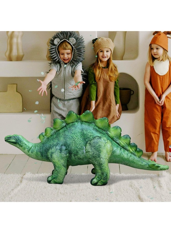 جيت كرييشنز لعبة ديناصور ستيجوسورس قابلة للنفخ من جيت كرييشنز، ارتفاع ٢٠ بوصة/طول ٤٦ بوصة، لون أخضر زمردي، مناسبة للمسبح، الحفلات، ديكور الحديقة، دعامة للصور، ديكور بطابع العصر الجوراسي - Image 4