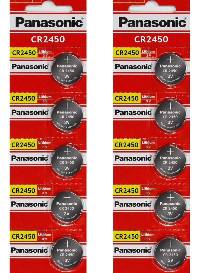 باناسونيك 10 قطع من بطاريات باناسونيك CR2450 ليثيوم 3 فولت إندونيسيا