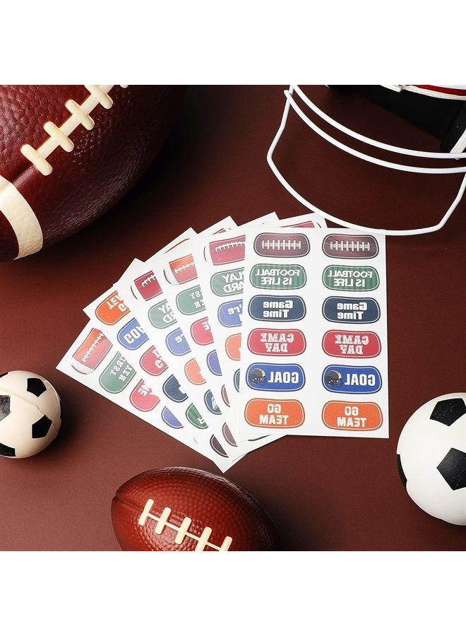 Maitys 15 Sheets Football Temporary Stickers Kids Football Face Stickers Football Under Eye Sticker Face Paint for Football Game Party Decoration Favor Supplies