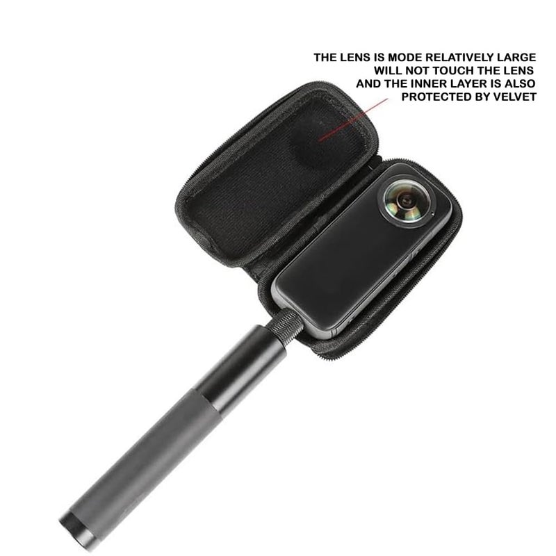 Action Pro Mini PU Protective Storage Collection Box Compatible with Insta 360 ONE X /X2 Action Camera, Black - Image 3