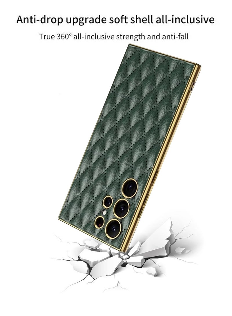 GKK Samsung Galaxy S24 Ultra Case Cover Pu Leather with Fashion Design Anti-drop Waterproof Comfortable Touch Feel back Cover Support Wireless Charging Camera Len Screen Protector Shell - Image 5