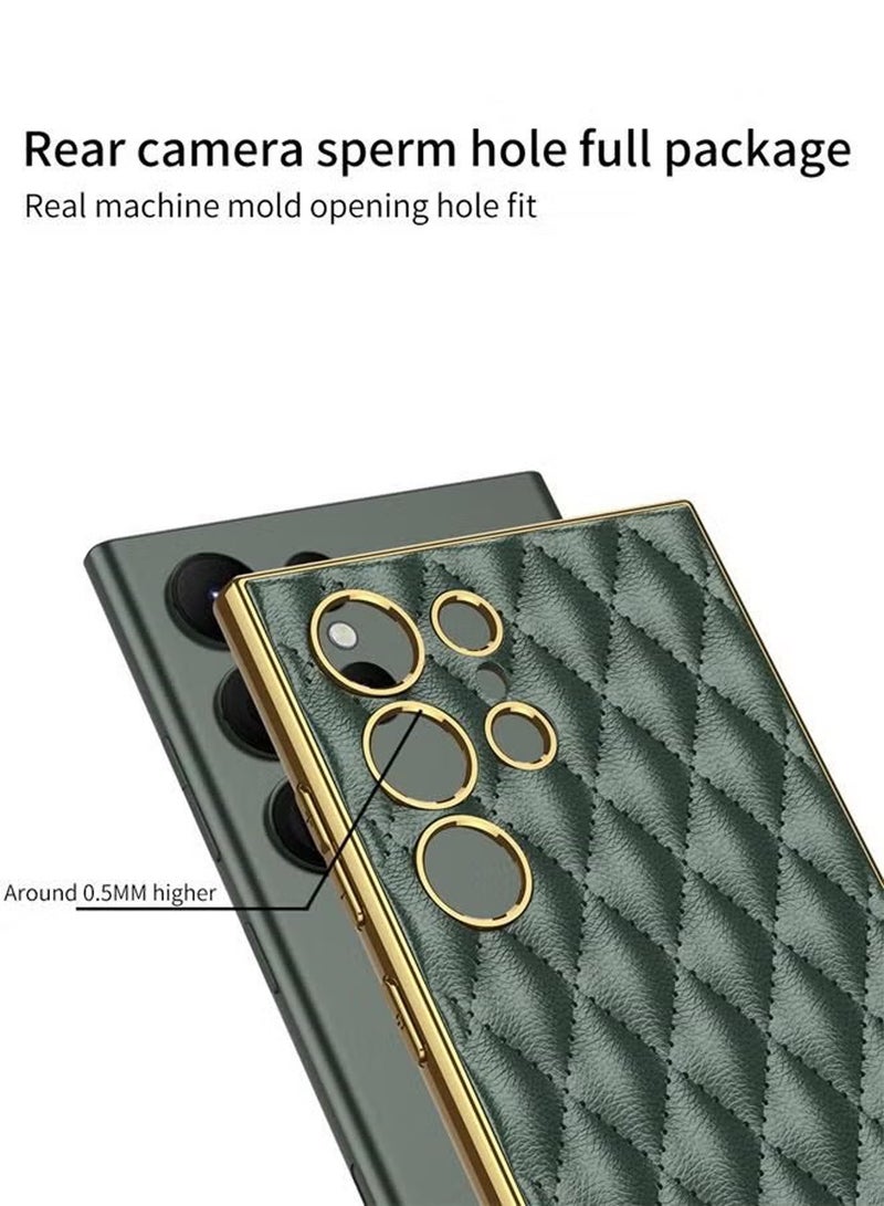 GKK Samsung Galaxy S24 Ultra Case Cover Pu Leather with Fashion Design Anti-drop Waterproof Comfortable Touch Feel back Cover Support Wireless Charging Camera Len Screen Protector Shell - Image 2