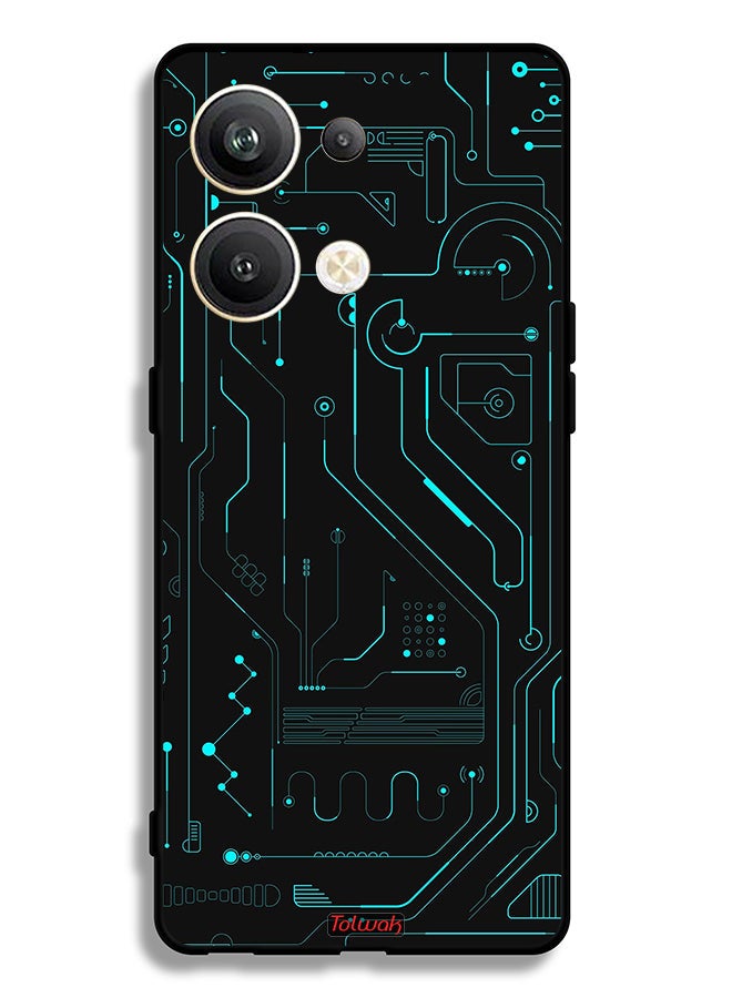 Tolwak Oppo Reno9 Pro Plus 5G Protective Case Cover Digital Art Circuits Minimalism Multiple Display - Image 2