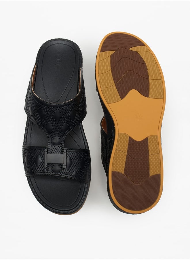 LBL by Shoexpress - Mens Quilted SlipOn Arabic Sandals with Buckle Accent - Image 1