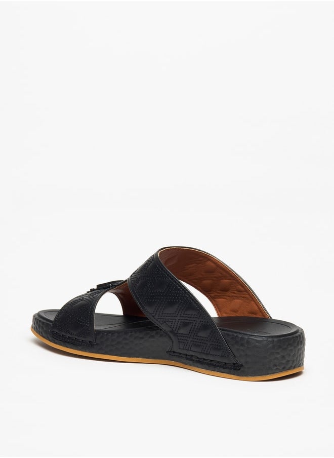 LBL by Shoexpress - Mens Quilted SlipOn Arabic Sandals with Buckle Accent - Image 1