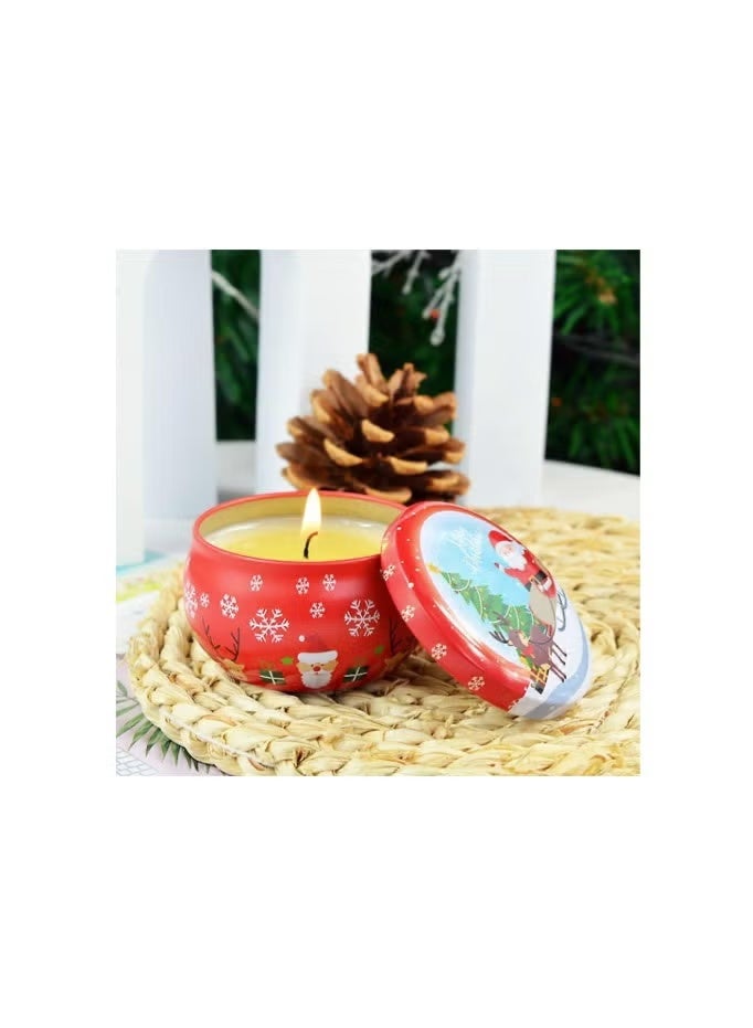 شمع راس السنة وعيد الفواحة للمكتب او البيت برسمة بابا نويل الشمع داخل عيد الميلاد صاج برائحة جميلة جدا :6*7 سم، متعدد الألوان شموع برتمان العدد 1 - Image 3