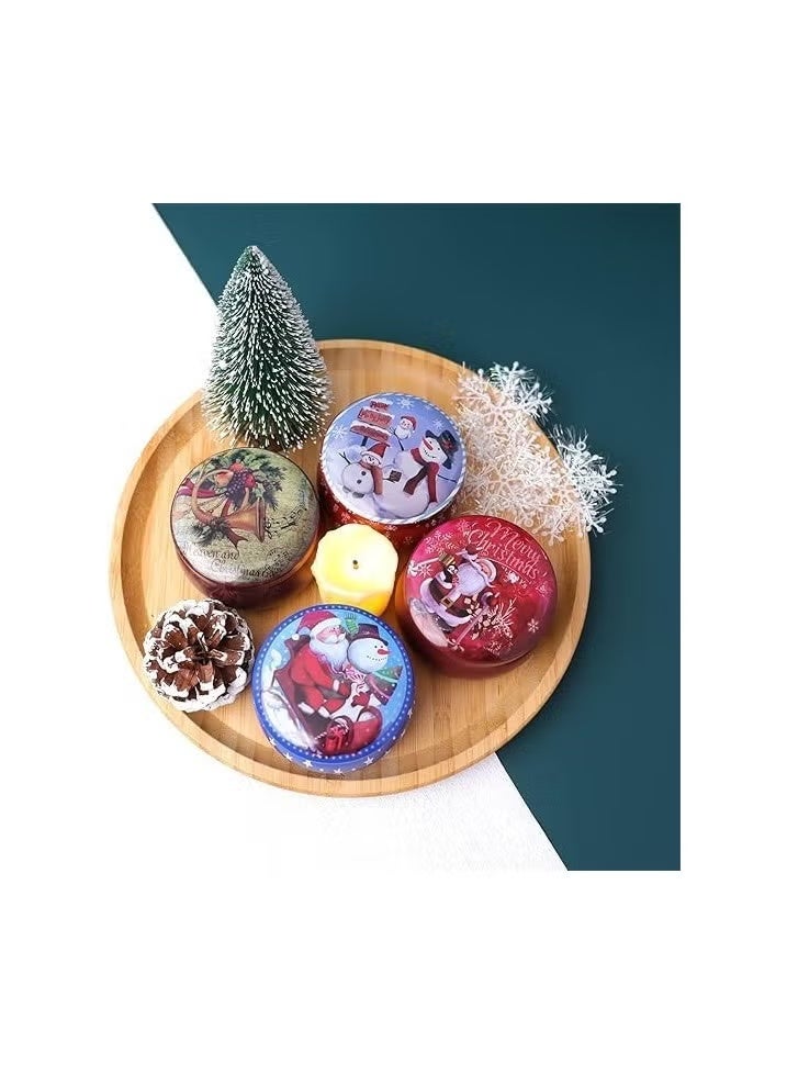 شمع راس السنة وعيد الفواحة للمكتب او البيت برسمة بابا نويل الشمع داخل عيد الميلاد صاج برائحة جميلة جدا :6*7 سم، متعدد الألوان شموع برتمان العدد 1 - Image 4