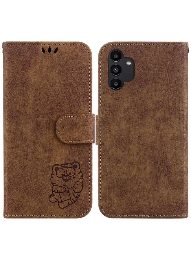 S-TOP Case For Samsung Galaxy A13 4G Little Tiger Embossed Leather Phone Case - Image 1