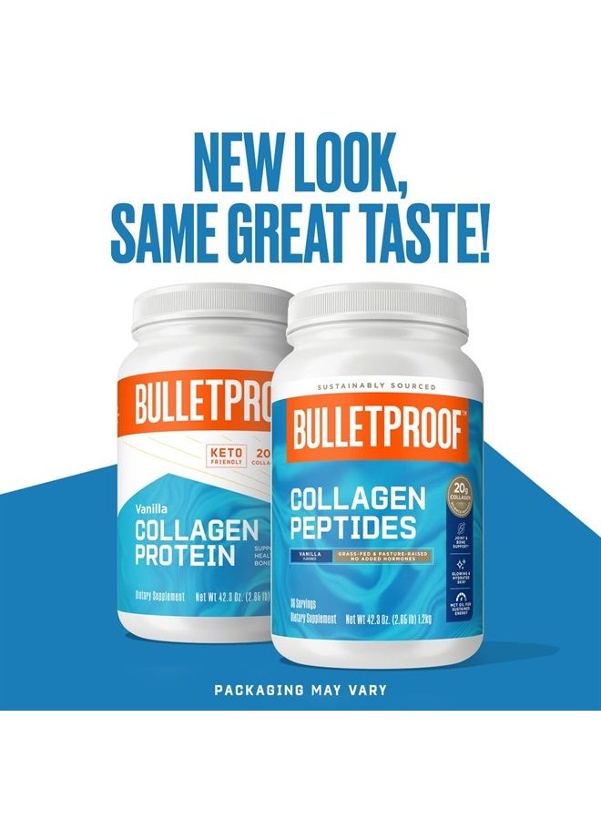 Bulletproof Vanilla Collagen Protein Powder with MCT Oil, 19g Protein, 42.3 Oz, Value Size, Collagen Peptides and Amino Acids for Healthy Skin, Bones and Joints - Image 1