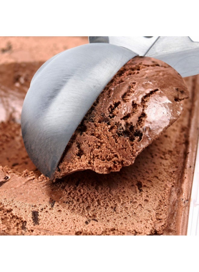 Kibee Premium Ice Cream Scoop with Trigger,Heavy Duty Metal Icecream Scoop Spoon Dishwasher Safe, Perfect for Frozen Yogurt, Gelatos, Sundaes, Large Silver - Image 4