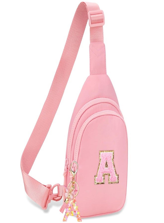 كيجيا هدايا عيد ميلاد للبنات والسيدات - حقيبة كتف مزينة بحرف أولي، حقيبة كروس بودي، حقيبة خصر عصرية، حقيبة سفر أنيقة مزينة بحرف أولي، أشياء لطيفة - Image 1