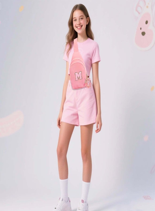 كيجيا هدايا عيد ميلاد للبنات والسيدات - حقيبة كتف مزينة بحرف أولي، حقيبة كروس بودي، حقيبة خصر عصرية، حقيبة سفر أنيقة مزينة بحرف أولي، أشياء لطيفة - Image 2