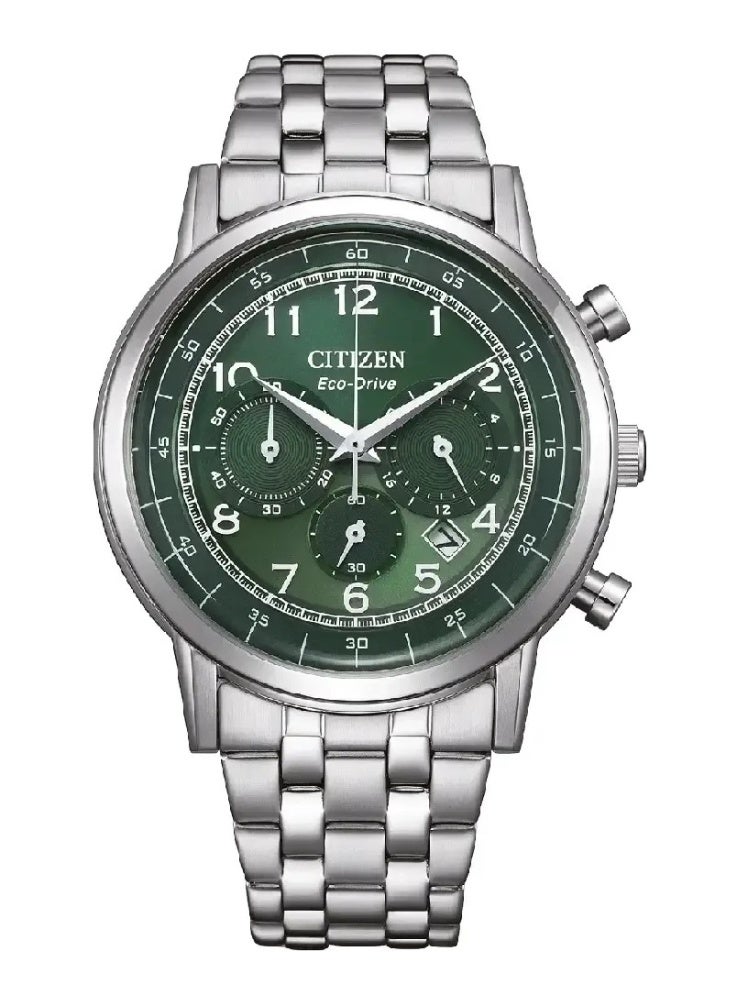 سيتيزن Chronograph Men's Watch CA4630-53X, 42 mm Green Dial, Stainless Steel Case & Bracelet, 50 m WR - Image 1