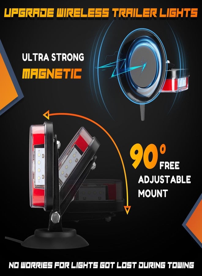inhtgeas Wireless Trailer Lights Magnetic - Adjustable Magnetic Tow Light with 2 Mounting Options Rechargeable Towing Tail Light Kit Reverse Light for Trucks, Boat, RV, Vehicle, Caravan - Image 5
