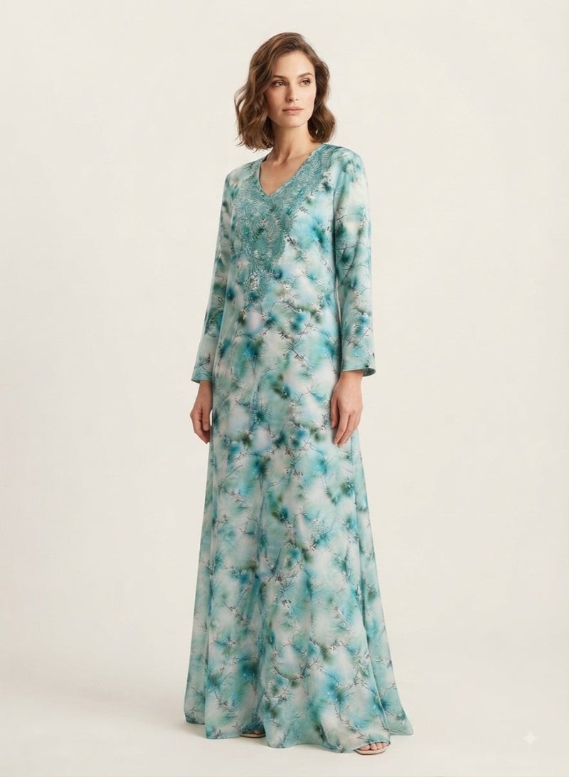 AMYAE Women’s Ready-to-Wear Jalabiya Dress – Modest Islamic Long Dress – Random Design & Color – Comfortable Everyday Wear - Image 1