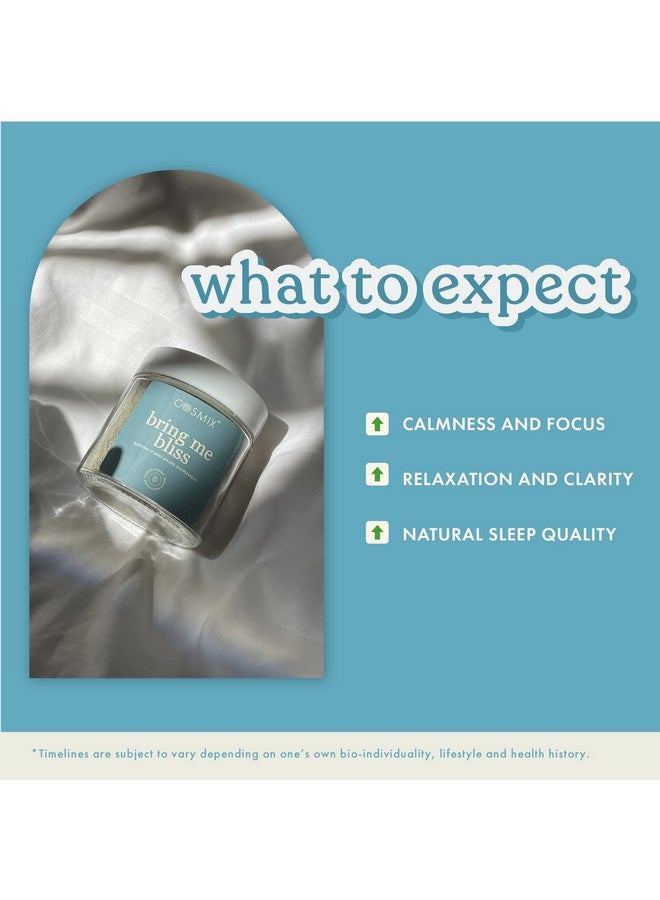 Cosmix Bring Me Bliss | For Relaxation & Focus | Helps De-Stress | Blue Spirulina & Ashwagandha Superfood Powder | 60g (40 servings) | No Artificial Colour, No Preservatives, No Added Sugar | Plant Based - Image 4