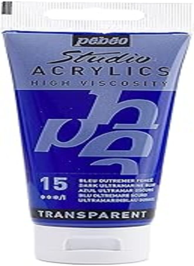 Pebeo PEBEO - Acrylic Fine Studio Acrylics - Dark Ultramarine Blue - Dark Ultramarine Blue 100ml/3.38oz 