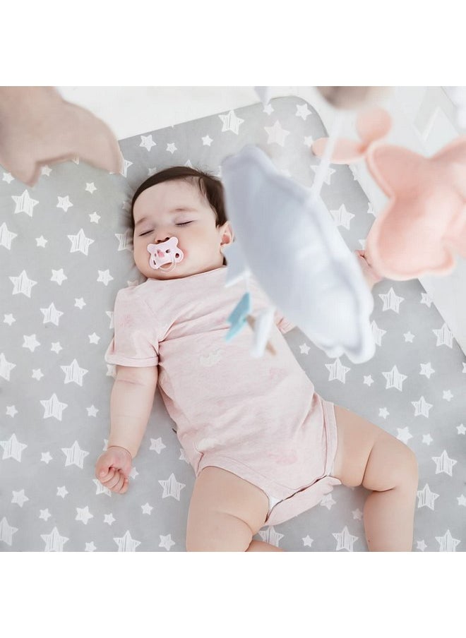 Moonsea Crib Sheets & Waterproof Crib Mattress Protector for Boys 4 Pack Set, Viscose Made from Bamboo, Waterproof Crib Sheets Mattress Pad Cover, Grey & Navy  - Image 5