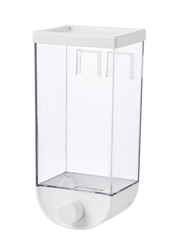 EMZJ 1.5L Wall Mounted Press Cereal Dispenser Kitchen Bulk Container Sealed Food Rice Grain Storage Box For Containers XQ-022 - Image 2