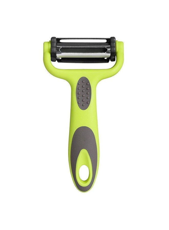 P-Plus International 3 in 1 Rotary Multi-Functional Peeler, Suitable for Vegetable and Fruit, with Serrated Blade + Straight Julian Stainless Steel, Anti-Slip Handle Design, Slicer Kitchen - Image 1