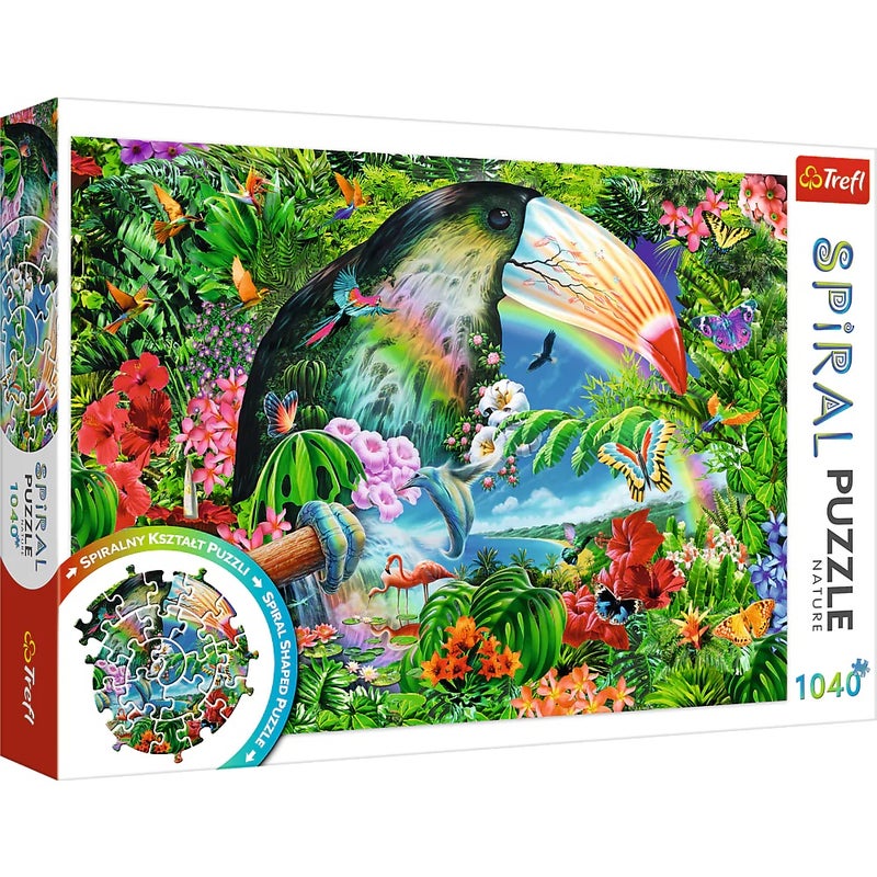 Trefl - Tropical Animals Spiral Puzzle 1040 Pieces - 40014 - Image 1