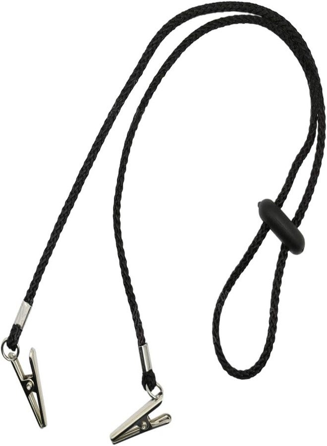 SelHeng Adjustable Napkin Clip, Black Adjustable Bib Holder Clips Napkin Holders Napkin Clip, Neck Chain for Adult Napkin Holders Kitchen Accessories - Image 1