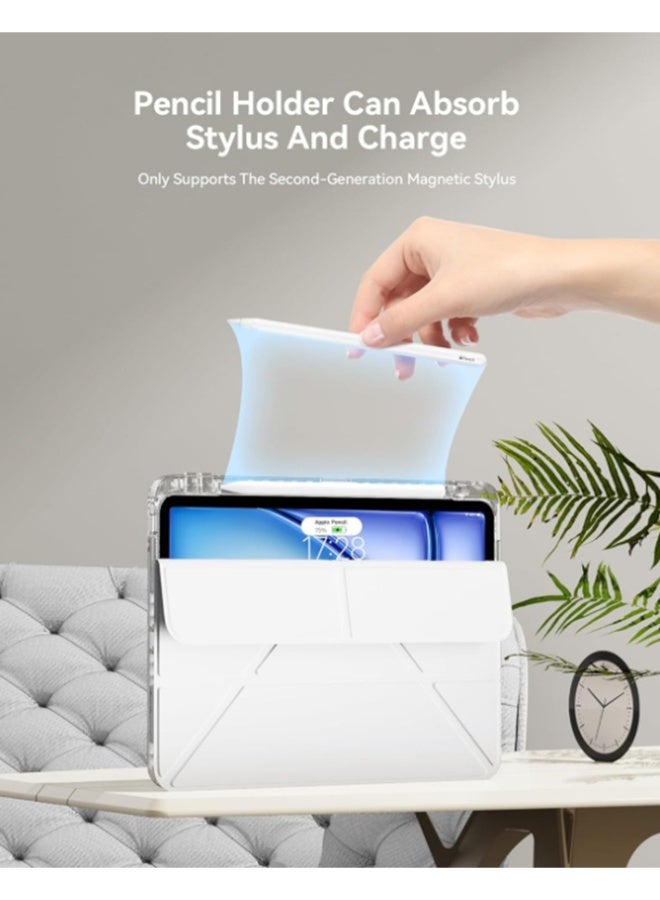 for HUAWEI Matepad SE 11 inch Case Cover, Triple Fold Y-shaped Design, Multi Angle, Leather Tablet Cover With Pen Slot, Automatic Wake-up/sleep,White  - Image 5