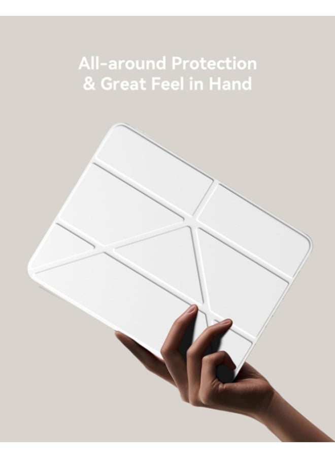 for HUAWEI Matepad SE 11 inch Case Cover, Triple Fold Y-shaped Design, Multi Angle, Leather Tablet Cover With Pen Slot, Automatic Wake-up/sleep,White  - Image 4